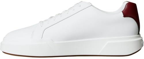 Calvin Klein Herren Cupsole Sneaker Chunky Laceup aus Leder, Mehrfarbig (Bright White/New Maroon/Khaki), 45 von Calvin Klein