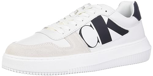 Calvin Klein Herren Chunky Cupsole Laceup Mix LTH Sneaker, Creme von Calvin Klein