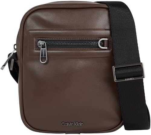 Calvin Klein Herren Umhängetasche Elevated Reporter Klein, Braun (Java Brown Smooth), Einheitsgröße von Calvin Klein