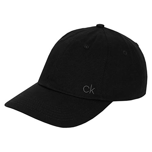 Calvin Klein Herren Classic Cotton 6 Panel Cap - Schwarz/Anthrazit - Einheitsgröße von Calvin Klein