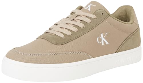 Calvin Klein Herren Classic Cupsole Mg Canvas Ym0Ym01218 Low Top, Green (Weathered Teak/Mermaid/Eggshell), 46 EU von Calvin Klein