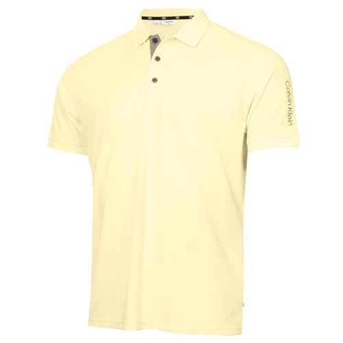 Calvin Klein Herren Club Golf leichtes Polo - Zitrone - XL von Calvin Klein