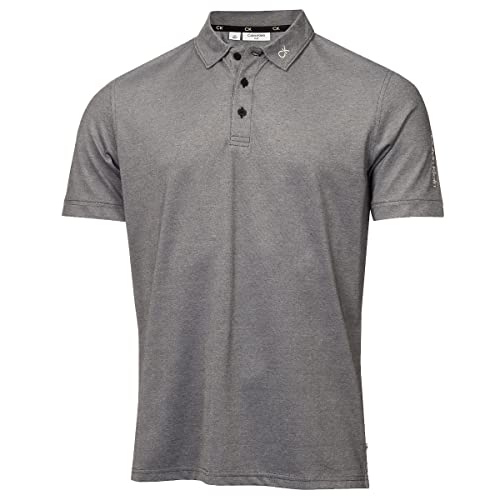 Calvin Klein Herren Concord nachhaltige Golfpolo Hemd - Schwarz Marl - XXL von Calvin Klein