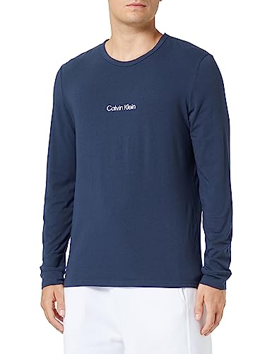 Calvin Klein Herren Sweatshirt L/S Crew Neck ohne Kapuze, Blau (Blueberry), M von Calvin Klein