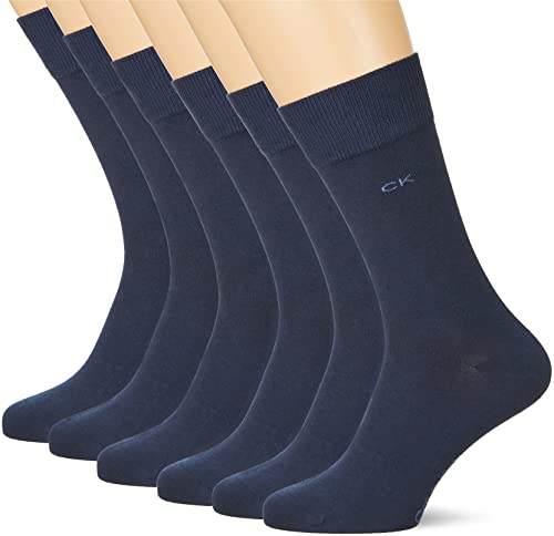 Calvin Klein Herren Crew Socken, Marineblau, 39/42 (6er Pack) von Calvin Klein