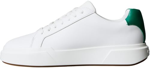 Calvin Klein Herren Cupsole Sneaker Chunky Laceup aus Leder, Weiß (Bright White/Lush Meadow/Beluga), 47 von Calvin Klein