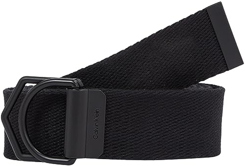 Calvin Klein Herren Double Ring Webbing 35MM K50K510767 Gürtel, Schwarz (Ck Black), 115 von Calvin Klein