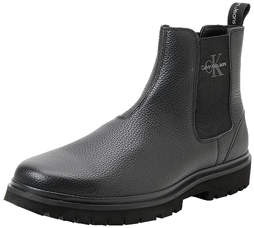 Calvin Klein Herren Eva MID Chelsea Boot LTH YM0YM00750 Stiefel, Schwarz (Triple Black), 40 EU von Calvin Klein Jeans