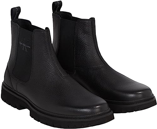 Calvin Klein Herren Eva MID Chelsea Boot LTH YM0YM00750 Stiefel, Schwarz (Triple Black), 41 EU von Calvin Klein Jeans