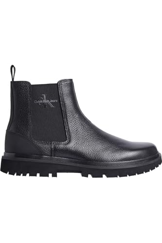 Calvin Klein Herren Eva Mid Chelsea Boot LTH Mittelhoher Stiefel, 3 x Schwarz, 46 EU von Calvin Klein Jeans