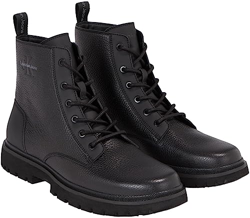 Calvin Klein Jeans Herren Eva MID Laceup Boot LTH YM0YM00751 Stiefel, Schwarz (Triple Black), 44 EU von Calvin Klein