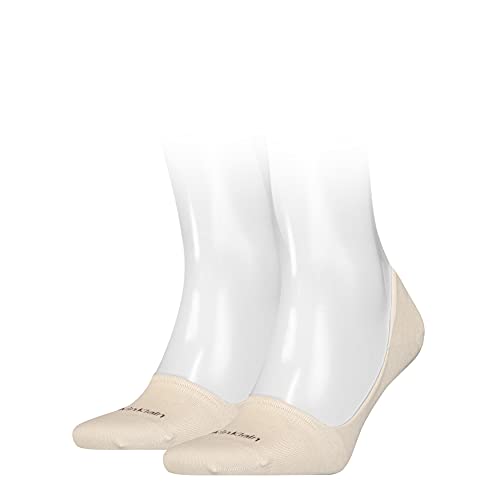 Calvin Klein Herren Footie Socken, Beige, 39/42 (2er Pack) von Calvin Klein