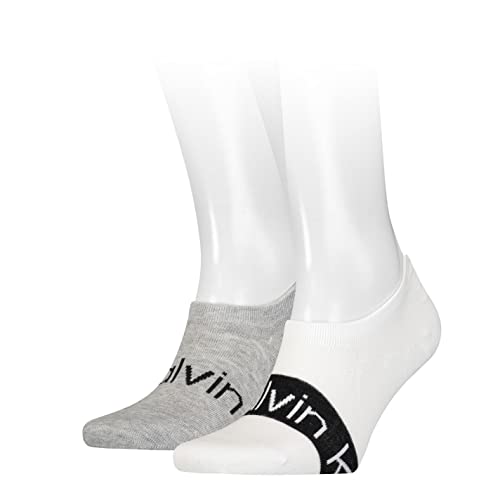 Calvin Klein Herren Footie Socken, Weiß, 43/46 (2er Pack) von Calvin Klein