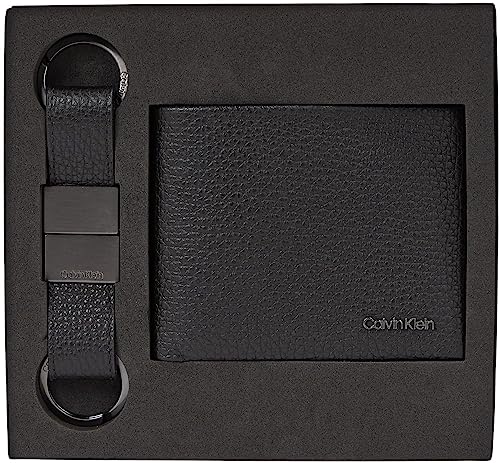 Calvin Klein Herren GS Minimalism Bifold 5CC+KEYFOB K50K511023 Geschenkpackungen, Schwarz (Ck Black) von Calvin Klein