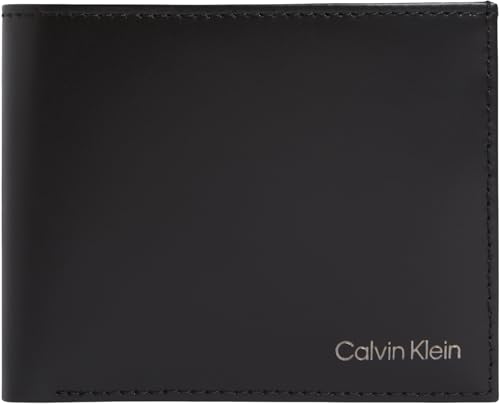 Calvin Klein Herren Geldbeutel Smooth Billfold aus Leder, Schwarz (Black), Einheitsgröße von Calvin Klein
