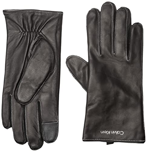 Calvin Klein Herren Stitched Leather Gloves K50K509540 Handschuhe, Schwarz (Ck Black), L-XL von Calvin Klein Jeans