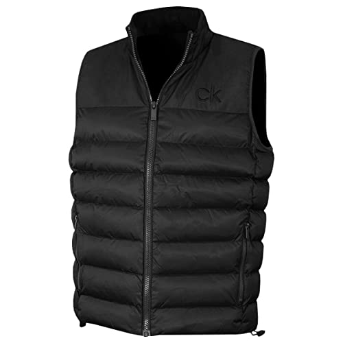 Calvin Klein Herren Gepolsterte wasserabweisende Golf Gilet - Schwarz - L von Calvin Klein