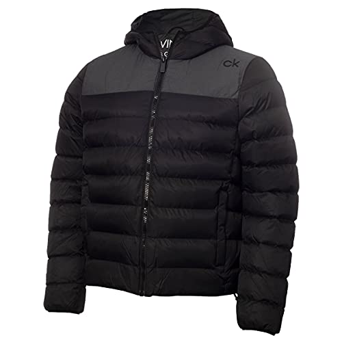 Calvin Klein Herren Gepolsterte wasserabweisende Jacke - Schwarz/Charcoal - XXXL von Calvin Klein