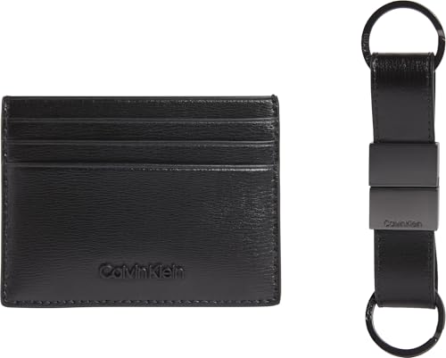 Calvin Klein Herren Geschenk-Set 6 Cardcases & Keychain Kartenetui, Schwarz (Ck Black Palmellato), Einheitsgröße von Calvin Klein