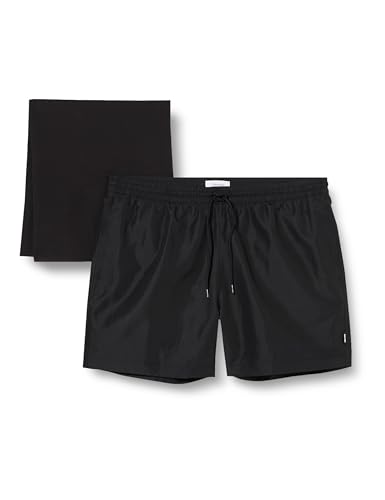 Calvin Klein Herren Geschenk-Set Gift Pack Badeshorts & Handtuch, Schwarz (Pvh Black), S von Calvin Klein