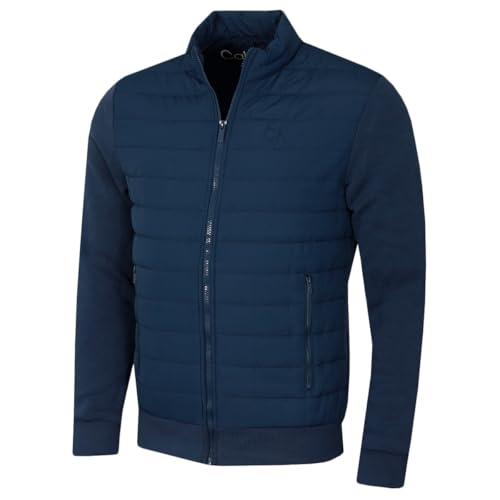 Calvin Klein Herren Gesteppte Fleece-Trichterhals-Jacke - Nordsee - S Calvin Klein Herren Gesteppte Fleece-Trichterhals-Jacke - Nordsee - S von Calvin Klein