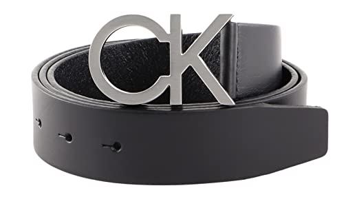 Calvin Klein Herren Gürtel Ck Buckle Belt 3.5 cm Ledergürtel, Schwarz (Ck Black), 80 cm von Calvin Klein