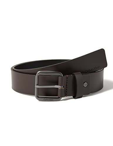 Calvin Klein Herren Gürtel Ck Concise 3.5 cm Ledergürtel, Braun (Dark Brown), 100 cm von Calvin Klein