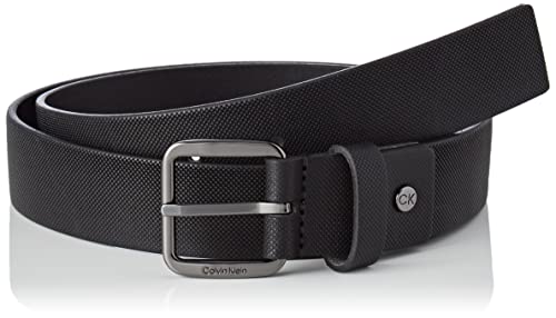 Calvin Klein Herren Gürtel Ck Concise PQ 3.0 cm Ledergürtel, Schwarz (Ck Black), 85 cm von Calvin Klein