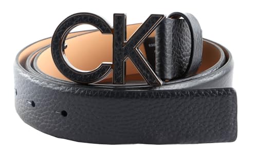 Calvin Klein Herren Gürtel Ck Metal Bombe Inlay 3.5 cm Ledergürtel, Schwarz (Ck Black), 105 cm von Calvin Klein