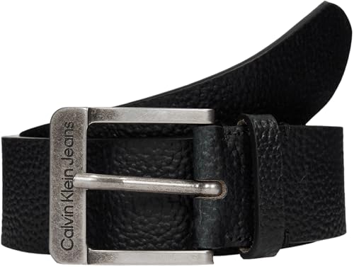 Calvin Klein Herren Gürtel Classic Belt aus Leder, Schwarz (Black), 85 cm von Calvin Klein