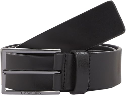 Calvin Klein Herren Gürtel Clean Essential aus Leder, Schwarz (Ck Black Smooth), 120 cm von Calvin Klein