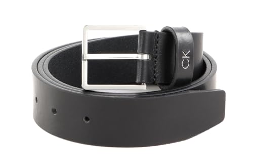 Calvin Klein Herren Gürtel Formal Belt 3,5 cm Ledergürtel, Schwarz (Ck Black), 80 cm von Calvin Klein