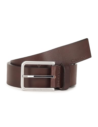 Calvin Klein Herren Gürtel Ledergürtel, Braun (Dark Brown), 85 von Calvin Klein