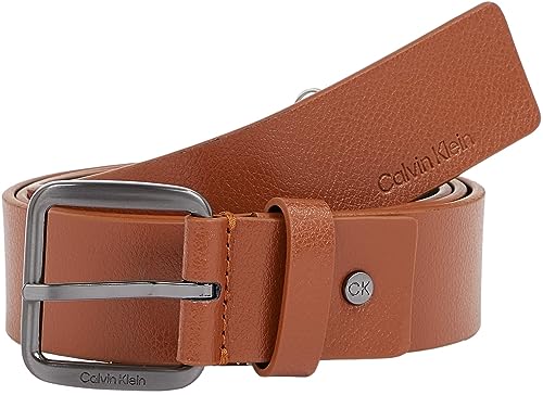 Calvin Klein Herren Gürtel Ledergürtel, Braun (Dark Tan), 110 von Calvin Klein