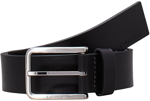 Calvin Klein Herren Gürtel Ledergürtel, Schwarz (Ck Black), 90 cm von Calvin Klein