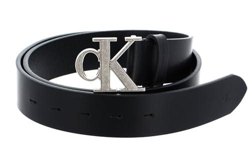 Calvin Klein Herren Gürtel Monogram Hardware 3,5 cm Ledergürtel, Schwarz (Black), 115 cm von Calvin Klein