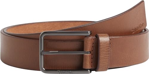 Calvin Klein Herren Gürtel Warmth Oiled Grain 3.5 cm Ledergürtel, Braun (Dark Tan), 100 cm von Calvin Klein