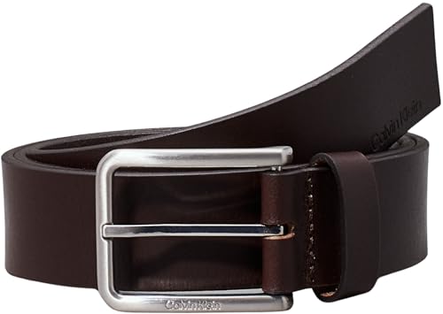 Calvin Klein Herren Gürtel Warmth Oiled Grain 3.5 cm Ledergürtel, Braun (Dark Brown), 135 cm von Calvin Klein