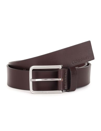 Calvin Klein Herren Gürtel Ledergürtel, Braun (Dark Brown), 85 cm von Calvin Klein