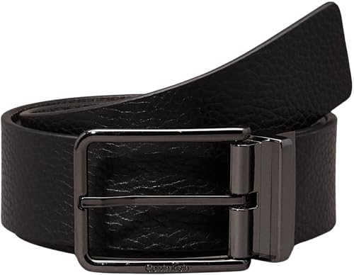 Calvin Klein Herren Gürtel Ledergürtel, Schwarz (Ck Black/Dk Brown), 90 cm von Calvin Klein