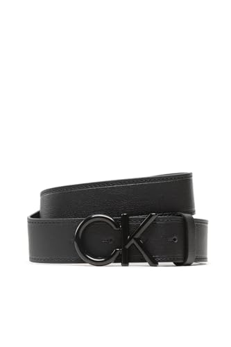 Calvin Klein Herren Gürtel aus Leder, Schwarz (Ck Black), 110 cm von Calvin Klein