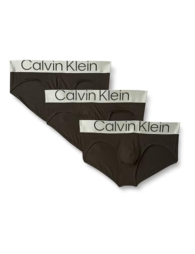 Calvin Klein Herren 3er Pack Hip Briefs Unterhosen mit Stretch, Schwarz (Black), M von Calvin Klein Jeans