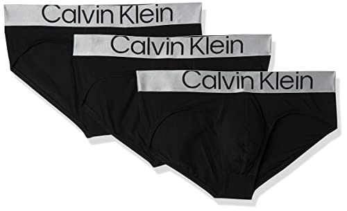 Calvin Klein Herren 3er Pack Hip Briefs Unterhosen Baumwolle mit Stretch, Schwarz (Black), XL von Calvin Klein Jeans