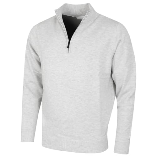 Calvin Klein Herren Heather Half Zip Pullover - Palmsilber meliert - L von Calvin Klein