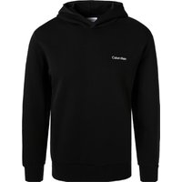 Calvin Klein Herren Hoodie schwarz Baumwolle unifarben von Calvin Klein