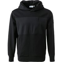 Calvin Klein Herren Hoodie schwarz Baumwolle unifarben von Calvin Klein