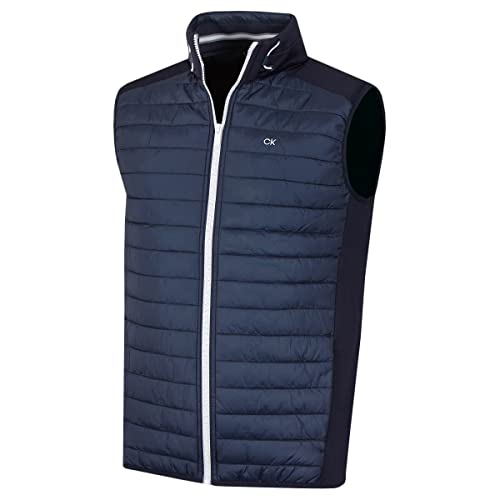 Calvin Klein Herren Hybrid CK Insulate Leichte Weste - Marine/Marine - L von Calvin Klein