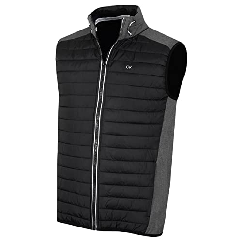 Calvin Klein Herren Hybrid Gilet - Anthrazit/Schwarz - XL von Calvin Klein