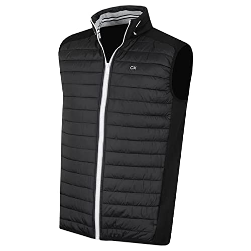 Calvin Klein Herren Hybrid Gilet - Schwarz/Silber - M. von Calvin Klein