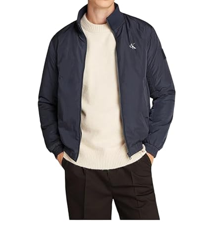 Calvin Klein Herren Jacke Padded Harrington Warm, Blau (India Ink), XS von Calvin Klein